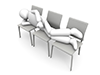 Sleeping in the office due to overtime | Chair | Sleeping comfort-Personal illustration | Free material