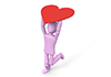 In love ｜ Heart mark ｜ Crazy --Personal illustration ｜ Free material
