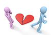 Say goodbye ｜ Parting ｜ Couple ――Personal illustration ｜ Free material