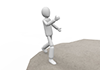 Cliff Puchi ｜ Pinch ｜ Desperate ――Personal Illustration ｜ Free Material