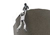 Look down / murderer / drop off a cliff-personal illustration | free material