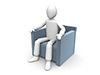 Sit ｜ Chair ｜ People ｜ Sofa ――People Illustration ｜ Free Material