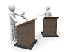 Discussion ｜ Discussion ｜ Stage ｜ Discussion ――Personal illustration ｜ Free material