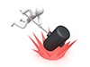 Hammer ｜ Destruction ｜ Attack ｜ Explosion ――Personal Illustration ｜ Free Material