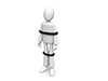 Rope ｜ Tie ｜ I can't move ｜ People-Personal illustrations ｜ Free material