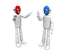 Mask ｜ Upper side ｜ Conversation ｜ Liar ――Personal illustration ｜ Free material