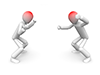 Quarrel ｜ Get angry ｜ Become red ｜ Anger ――Personal illustration ｜ Free material