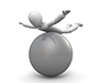 Fly ｜ Sphere ｜ Play ｜ Person-Person Illustration ｜ Free Material