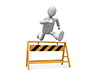 Breakthrough ｜ Dead end ｜ Hurdle ｜ Jump ――Personal illustration ｜ Free material