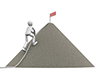 Summit ｜ Flag ｜ Climb ｜ Advance ――Personal Illustration ｜ Free Material