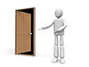 Invite ｜ Darkness ｜ Awkward Door ――Personal Illustration ｜ Free Material