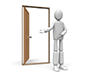 Door ｜ Invite ｜ Invite ｜ Person-Person Illustration ｜ Free Material