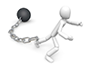 Weight ｜ Chain ｜ Prisoner ｜ I can't move ――Personal illustration ｜ Free material