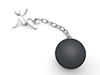 I can't move ｜ Weight ｜ Chain ｜ Escape --Personal illustration ｜ Free material