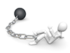 Caught ｜ Can't move ｜ Hammer ｜ Weight ｜ Person-Person illustration ｜ Free material