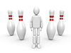 It became a bowling pin-Personal illustration | Free material