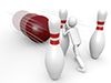 Bowling is approaching a ball-Personal illustration | Free material