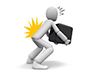 Breaking the waist Cause of holding a heavy object-Personal illustration | Free material