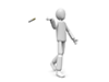 People who smoke cigarettes and throw away cigarette butts-Personal illustrations | Free material