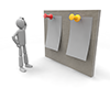 People who see the bulletin board ｜ Many messages ｜ Free illustrations ｜ Free images ――People illustrations ｜ Free materials