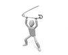 Safety Pin Man Appears ｜ Utilizing Safety Pins ｜ Free Illustrations ｜ People's-People Illustrations ｜ Free Materials
