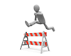 Jump over dangerous hurdles | People overcoming obstacles | Free illustrations | Peoples-People illustrations | Free materials
