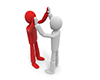 People with the same idea ｜ Two people ｜ Free illustration material ｜ Commercial OK --Person illustration ｜ Free material