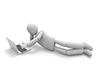 Do you watch videos on your computer ｜ Work while sleeping ｜ Free illustrations ｜ People's illustrations ｜ Free materials