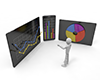 Person who confirms various data | Data determines everything --Person illustration | Free material