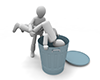 Disposable employees ｜ Throw away when it becomes useless ｜ Free illustration material ｜ Commercial OK --Personal illustration ｜ Free material