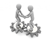 Cooperate ｜ Gear ｜ Companion ――Personal Illustration ｜ Free Material