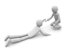 Reaching out ｜ Help ｜ Speaking ――Personal illustration ｜ Free material