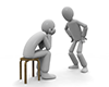 Trouble alone ｜ Get a consultation ｜ Depressed ――Personal illustration ｜ Free material