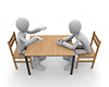 Discussion ｜ Meeting ｜ Report ――Personal illustration ｜ Free material