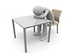 Not motivated ｜ Nap at desk ｜ Depressed at work ――Personal illustration ｜ Free material