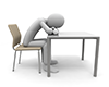 Tears come out ｜ Sleep at the desk ｜ Mind sinks ――Personal illustration ｜ Free material