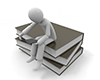 Books in tablet devices ｜ Paper books ｜ Many books ――Personal illustrations ｜ Free materials