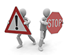 Person to warn ｜ Please stop because it is dangerous ｜ Please stop --Person illustration ｜ Free material