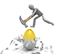 Discover the golden egg ｜ Digging up the gold ｜ Senkin Ichibashi ――Personal illustration ｜ Free material