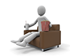 Relaxing time ｜ Resting on the sofa ｜ It's my time ――Personal illustration ｜ Free material