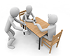 Exciting discussions ｜ The story doesn't come together ｜ Three people decide the schedule ――Personal illustrations ｜ Free material
